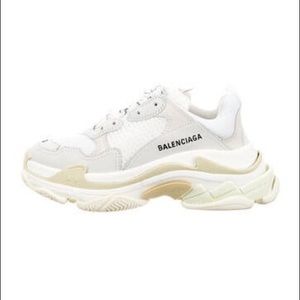 Balenciaga White and Cream Sneakers